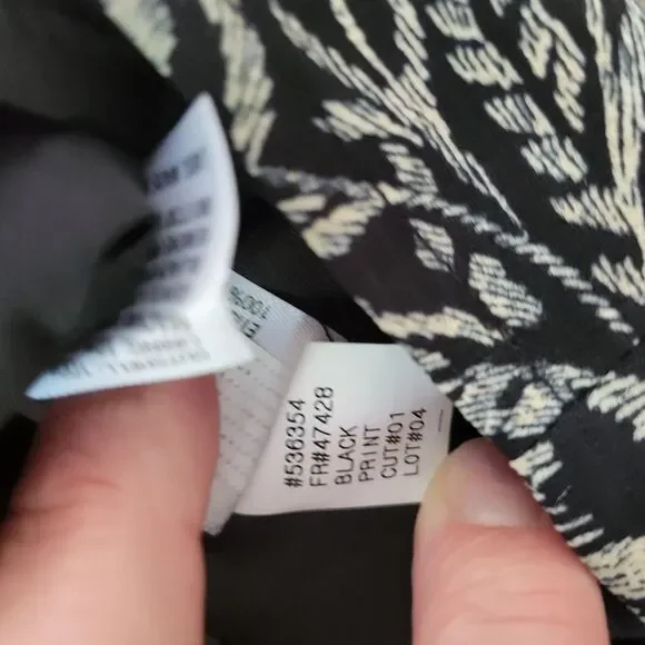 A New Day black Printed Bell Sleeve Dress Size medium - Picture 3 of 7